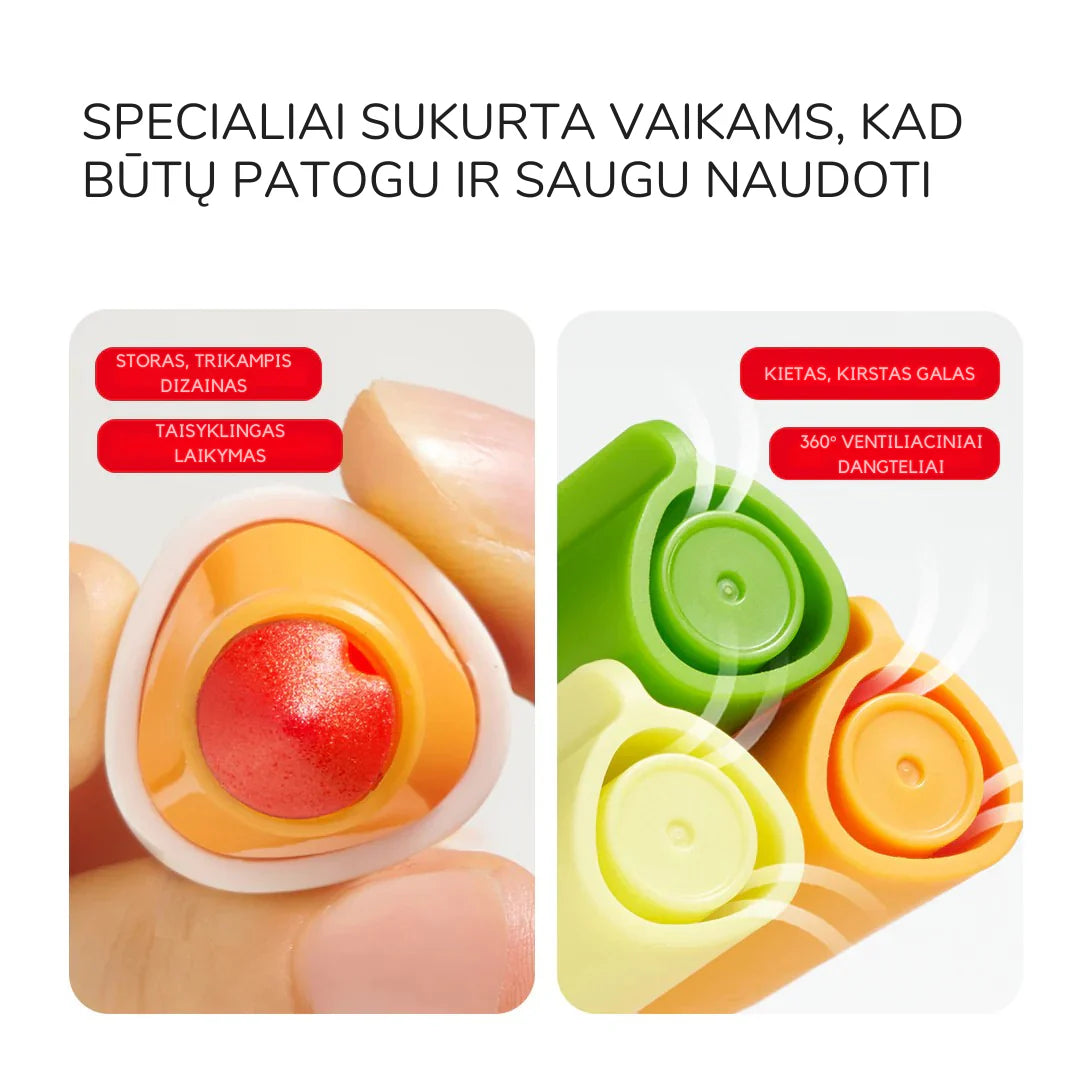 Vienpusiai nuplaunami markeriai - 12 Spalvų